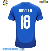 Camisa de time de futebol Itália Nicolo Barella #18 Replicas 1º Equipamento Europeu 2024 Manga Curta